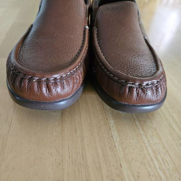 SALE SAS Twin Slip On Leather Loafer - Brandy Brown - sz 8.5M -missing insoles - Picture 3 of 9